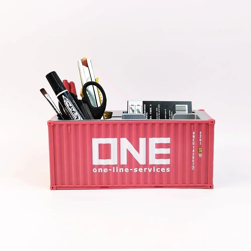 

Customizable Model Shipping Container Pen Holder Artistic Storage Box Present Idea For Workspace Supplies And Stationery