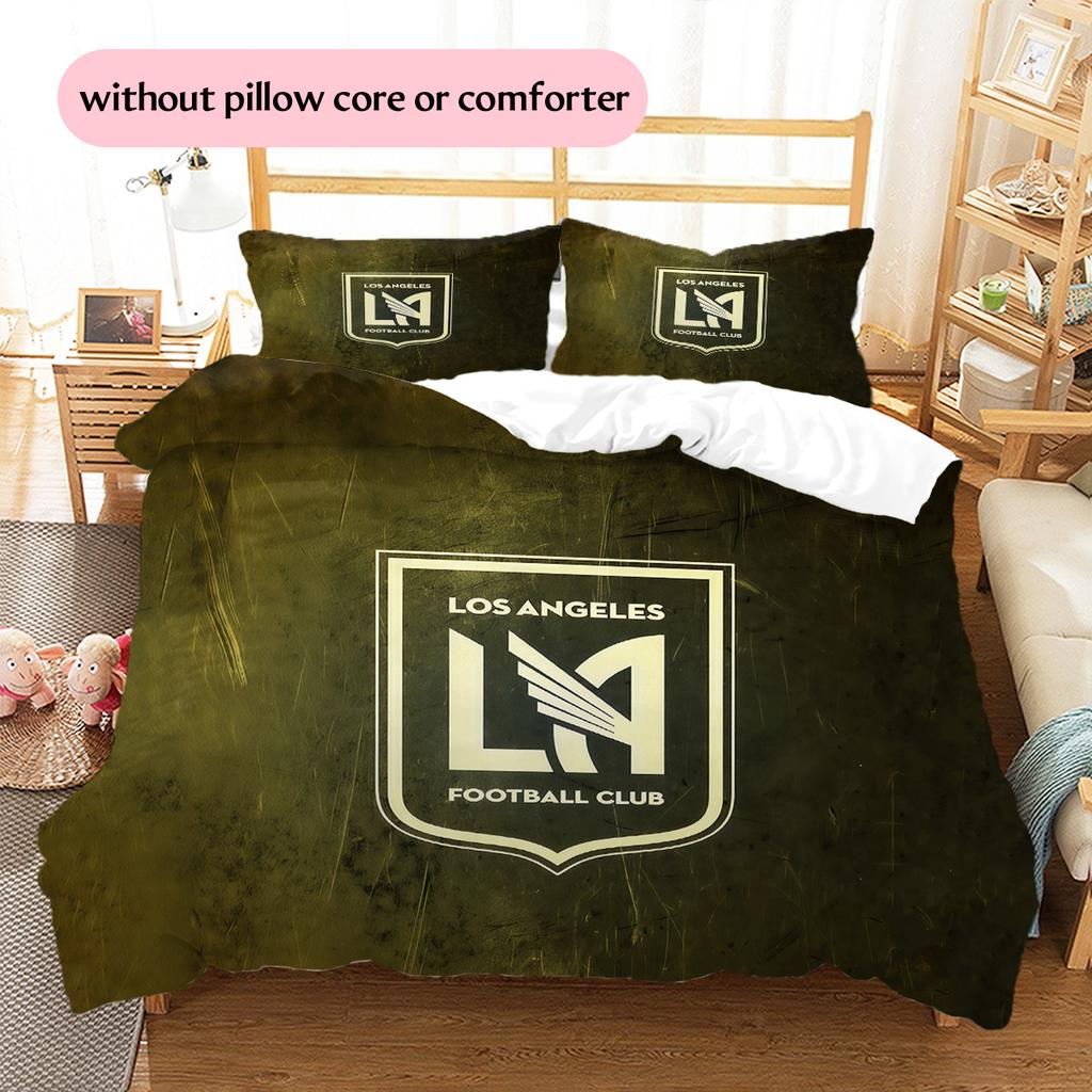 Los Angeles Football Club Pattern Bedding Quilt Set Home Decoration Gift (1 * duvet cover + 2 * pillowcase without core)