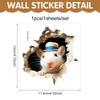 1pc Reading Mice PVC Wall Decal, Heartwarming  Animal Pattern Self-Adhesive Removable Waterproof Vinyl  Wall Sticker.