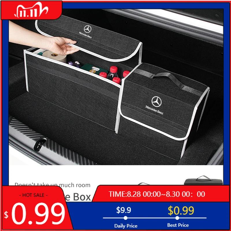 GLC GLB Car Storage Bag Car Trunk Storage Box Organizer Tool Car Accessories For Mercedes Benz AMG A C E Class C180 C200 C260 C