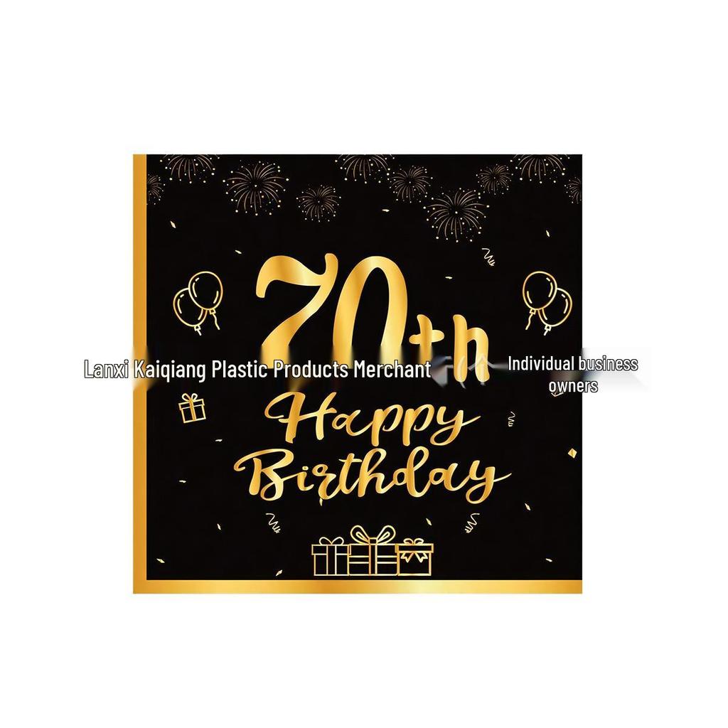 Black Gold First Birthday Theme Paper Napkins for Parties