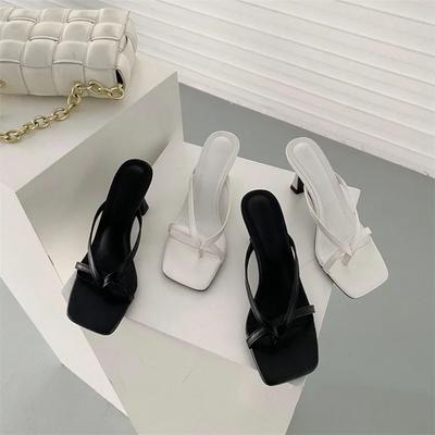 Décolleté Sottili Scarpe Pesca 2024 Ciabatte Sandali Infradito ad Anello da Passerella Ciabatte da Celebrità Donne Tacco Alto Caramella Club Anello Infradito