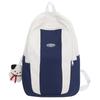 New schoolbag contrasting color casual middle school student backpack simple and lightweight college student couple class backpack