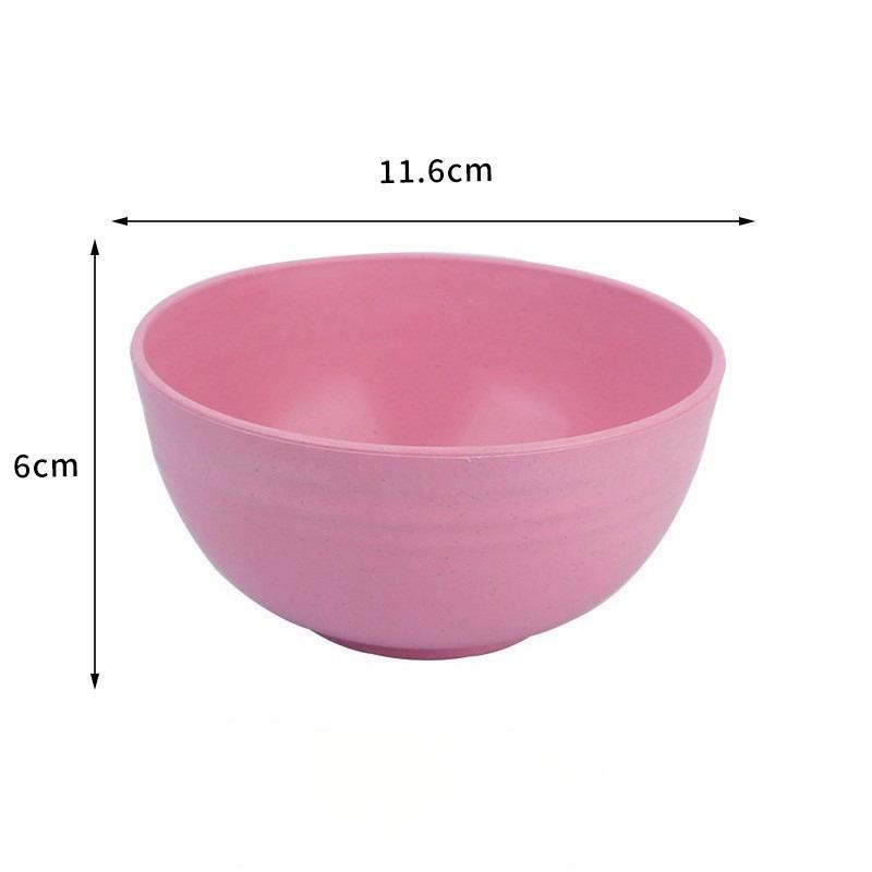 Wheat Straw Bowl, Household Anti-slip and Durable Rice Bowl, Student Dormitory Instant Noodle Bowl, Plastic Soup Bowl