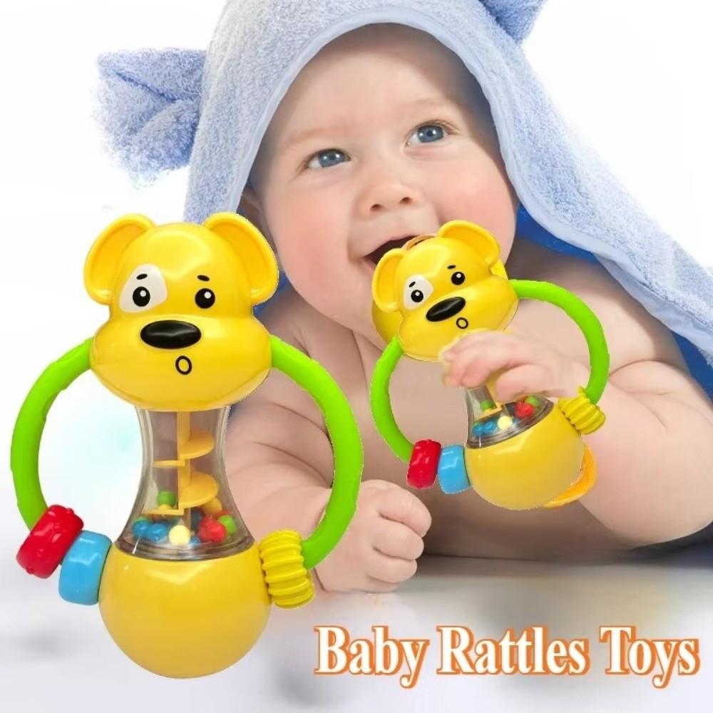 Bear Bell Ball Rattle Soft Sensory Toy Sensory Development Hand-Cranked Bell  Early Education