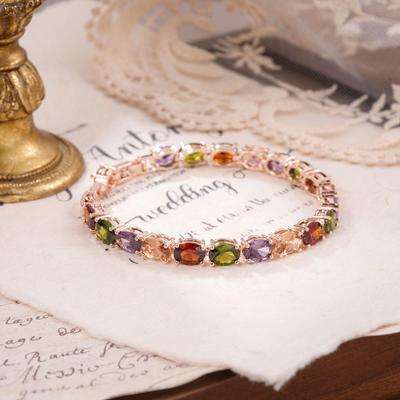 Elegante Bracciale in Zircone Sette Colori: Gioielli da Donna Eleganti e Brillanti Color Diamante