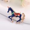Fashion Unicorn Brooch Vintage Colorful Horse Lapel Clips Enamel Animal Corsage Sweater Scarf Coat  Jewelry Accessories
