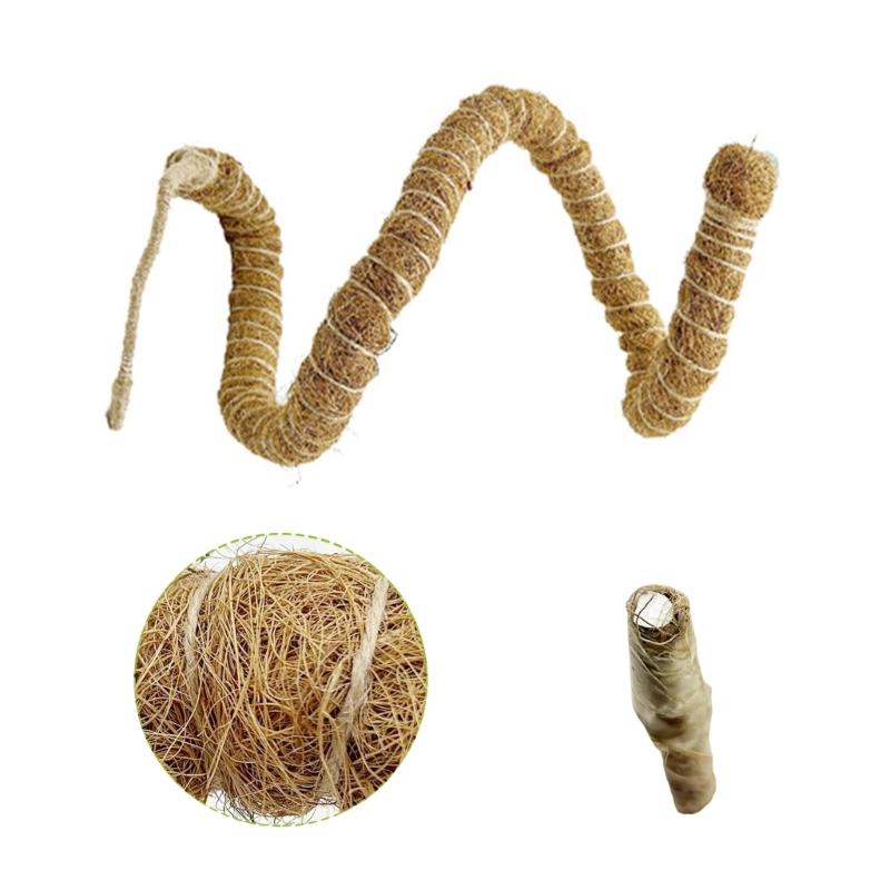 Reptilien Ranken Terrarien Dekorationen Biegsame Dschungel Kletterranke Flexible Kokosfasern Ranke für Amphibien Klettern Verstecke
