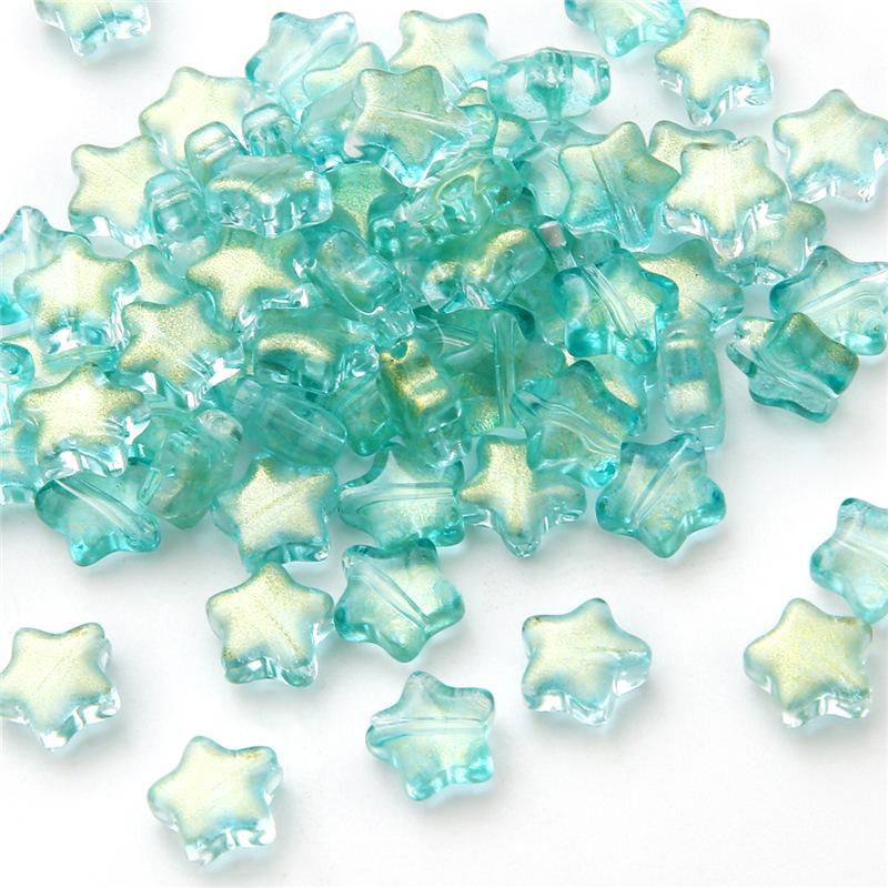 10-Piece Pentagram & Heart-Shaped Beads Set for DIY Necklaces & Bracelets