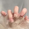 24Pcs Flower Love Heart Korean Ins Fake Nails Moon Star DIY Nail Extension  Wedding Party