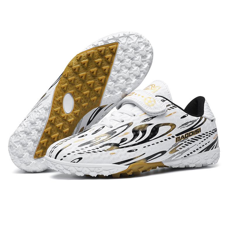 Lace-up-free Velcro Football Shoes Boys Girls Children Shredded Nails Pupil Spikes Competition Training Sports Shoes