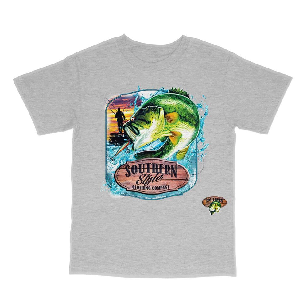 Mens Southern Style Bass Outdoors Fishing  21962HL2 Unisex T-Shirt XXXXL