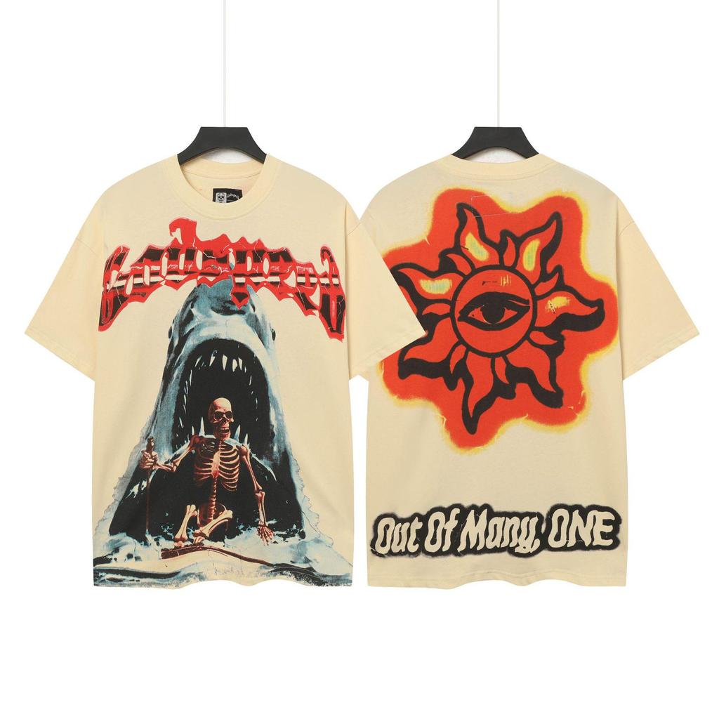 Vintage Skull Rock Band Short-Sleeve Casual Loose T-Shirt for Couples