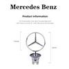 1pcs 44mm 3D Metal Blue Chrome Star Bonnet Hood Logo Emblem Badge for Mercedes Benz W202 W203 W204 W208 W210 W220 W221
