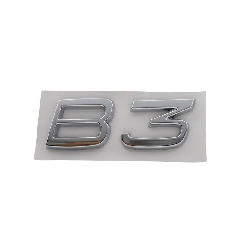 3D Premium B3 B4 B8 Letters for car Engine Hood Fender trunk Tail Rear Decal Emblem Badge Sticker