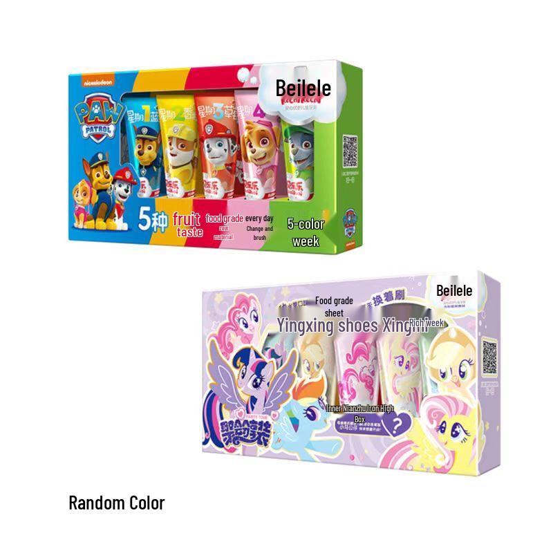 

Leng Suan Ling Bei Le Le Kids 5-Flavor Weekly Toothpaste Set