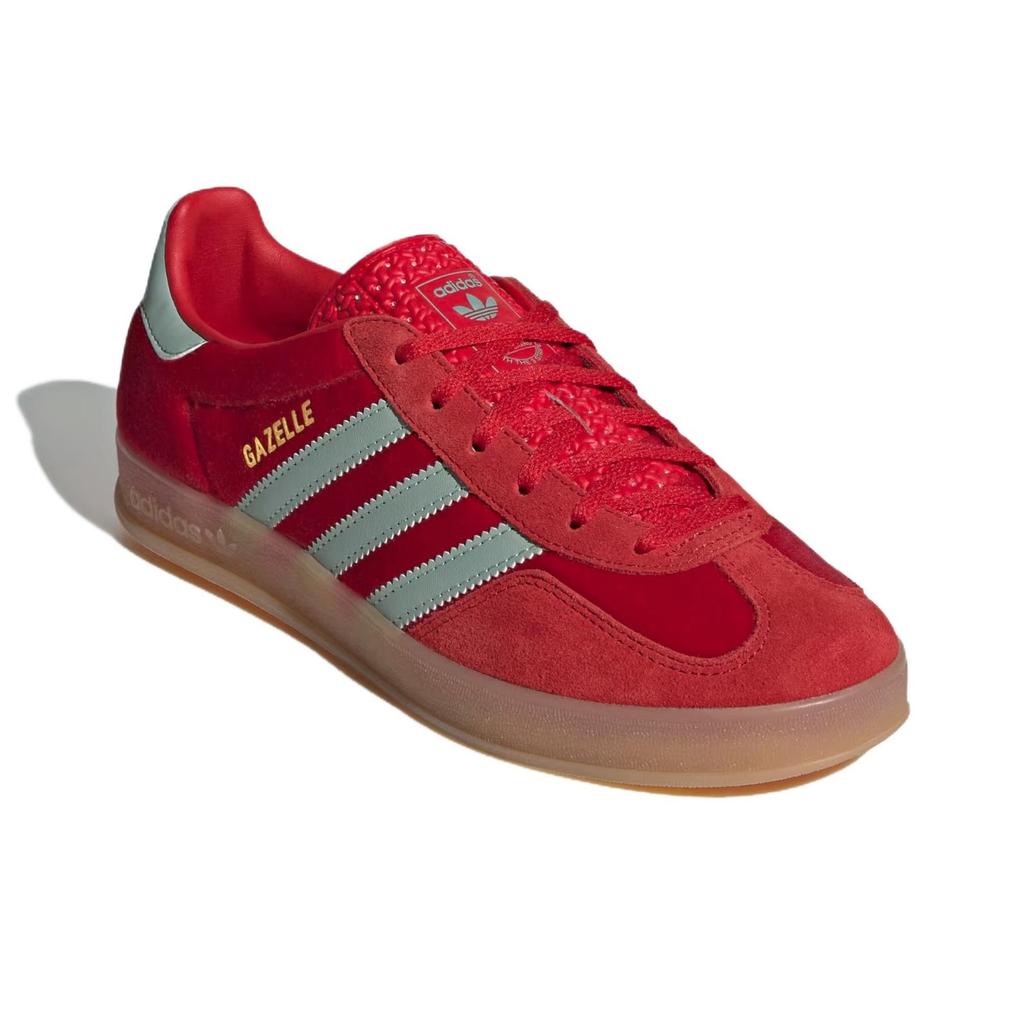 adidas Gazelle Indoor Better Scarlet Green Velvet Women Sneakers Red Hazy-Green Gum IG6786
