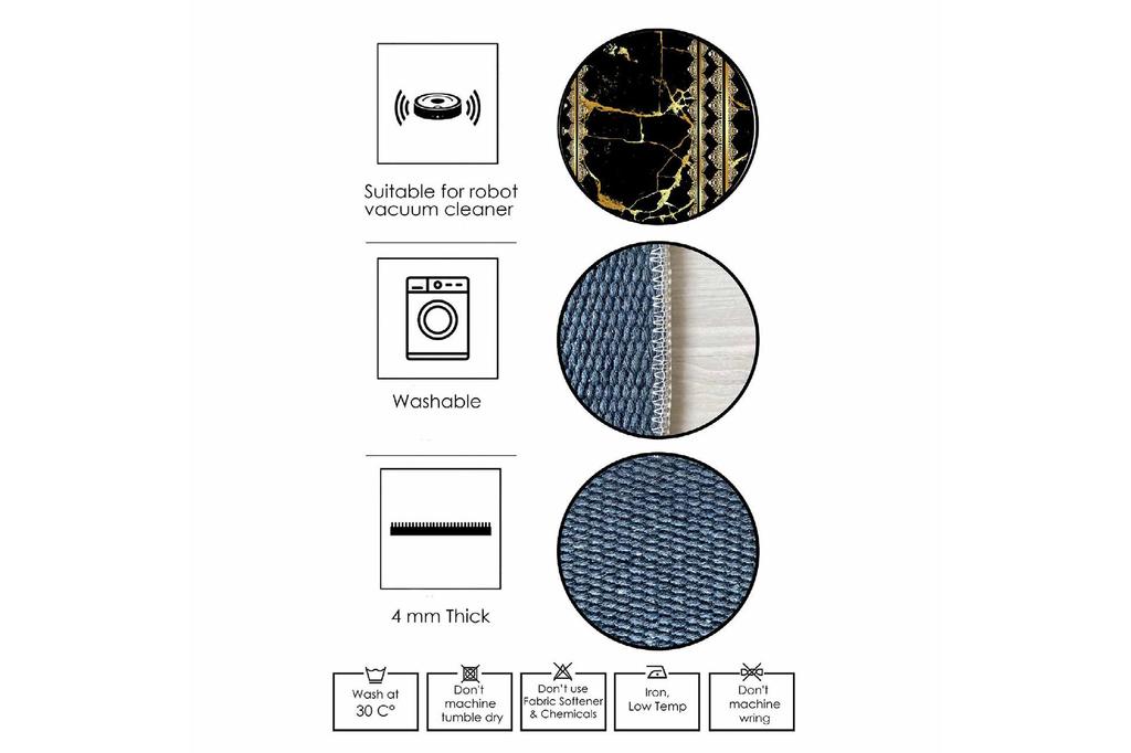 Dekorativní speciální design moderní podlahové koberce se vzorem protiskluzová základna omyvatelná