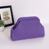 New Knitted Handbag Striped Cloud Large Capacity Daily Versatile Contrasting Color Clip Bag