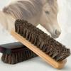 1Pc Horsehair Wooden Brush Shoe Polishing Brush Polishing Buffing Brush Seat Handle Dashboard Roof Cleaning Brush