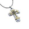 2024 Trending Titanium Steel Three-Layer Cross Pendant Necklace for Men
