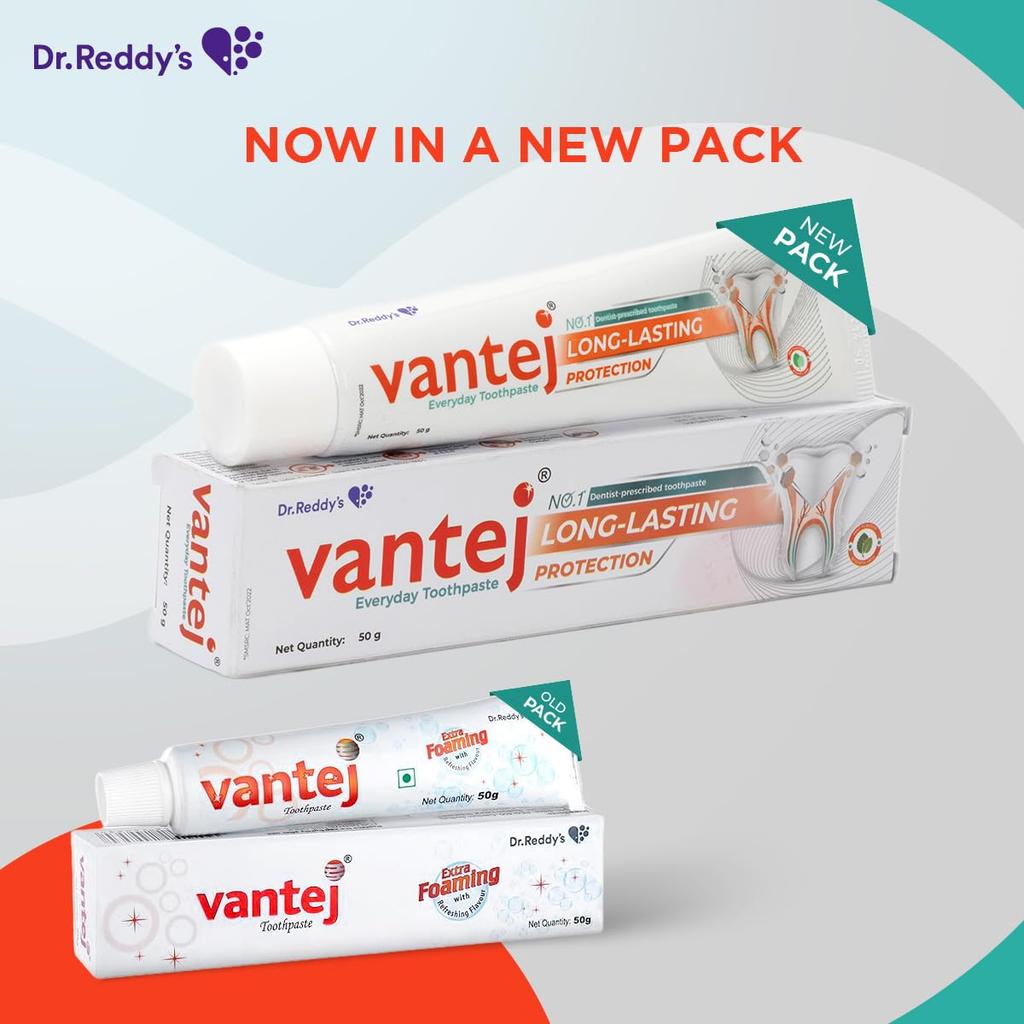 Vantej Sensitivity Protection Toothpaste 50 Grams Pack of 1 Long Lasting Enamel Strengthening Vegan Oral Care