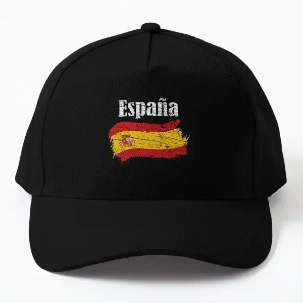 Espana Spanish Flag Vintage Graphic Sp Baseball Cap Hat Black Czapka Solid Color Hip Hop Snapback Women Casual Boys