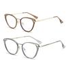 Cat Eye Anti Blue Light Flat Lenses Glasses Light Sensitive  Fashionable Eyeglass