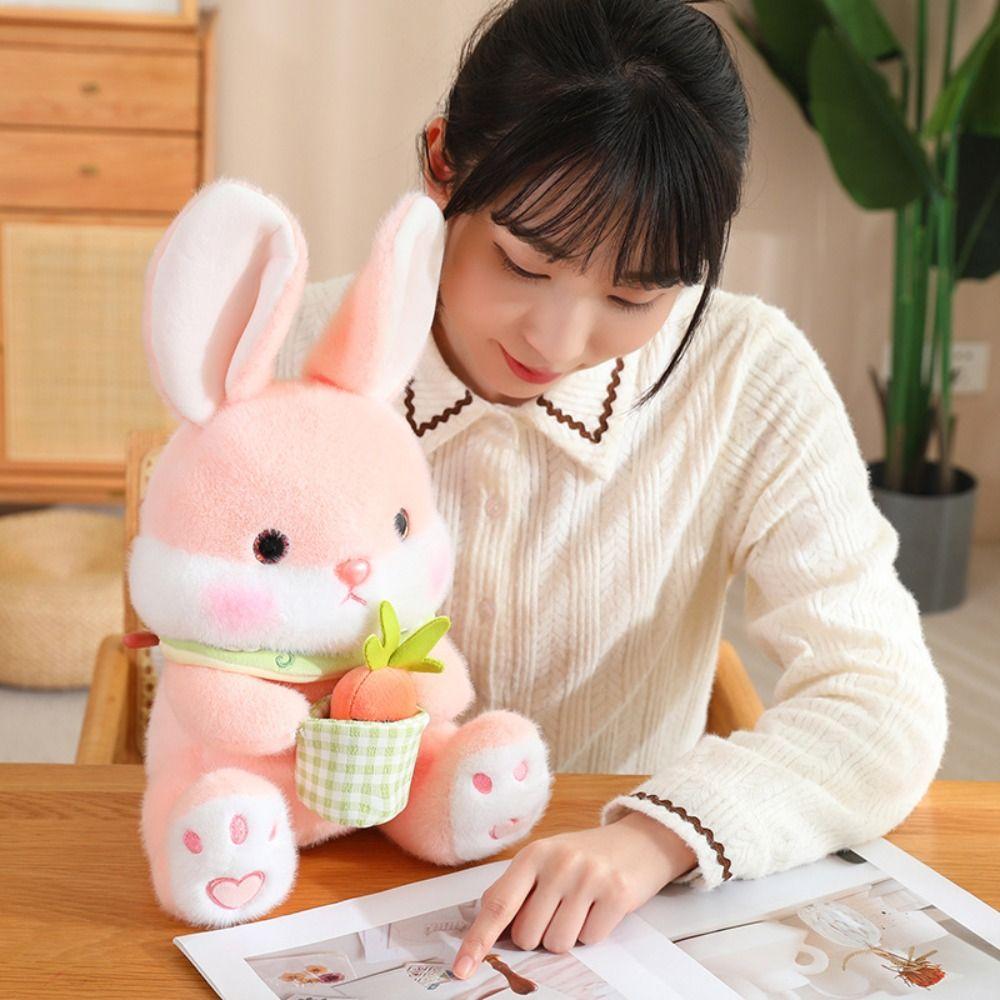 PP Cotton Bunny Animal Plush Doll Soft Adorable Bunny Dolls Carrot Rabbit Plush Toys  Kids Gifts