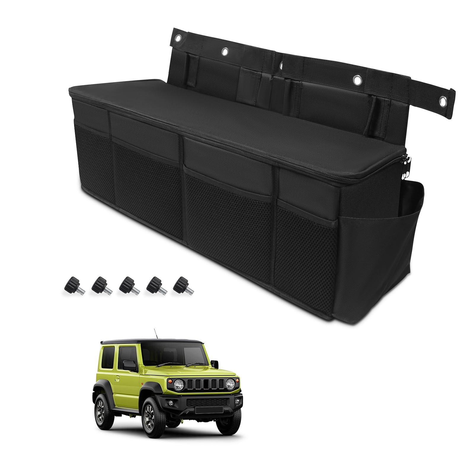 

New Jimny and Jimny Sierra Storage Box Storage Small Item Passenger Side Headrest Increased Space for Car Large Easy Rear Seat Parts Accessories Side чёрный