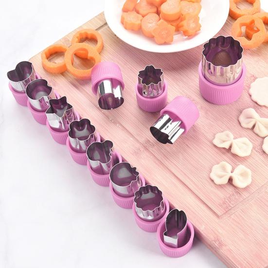 12ks sada vykrajovátek na ovoce a zeleninu, mini vykrajovátka na sušenky, razítka na pečivo, forma na opakovaně použitelné vykrajovátka na potraviny, sada kuchyňských pomocníků