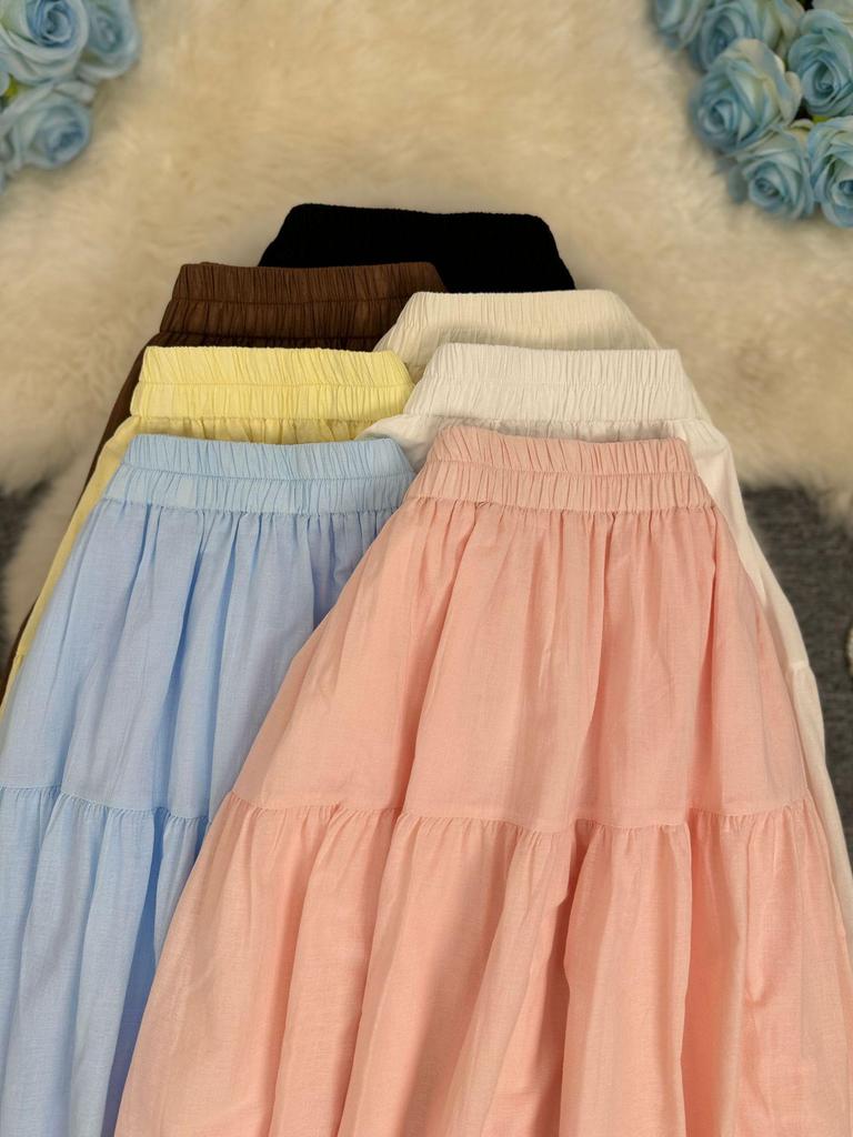 European & American Lace Patchwork A-line Midi Skirt - Classic, Versatile & Stylish