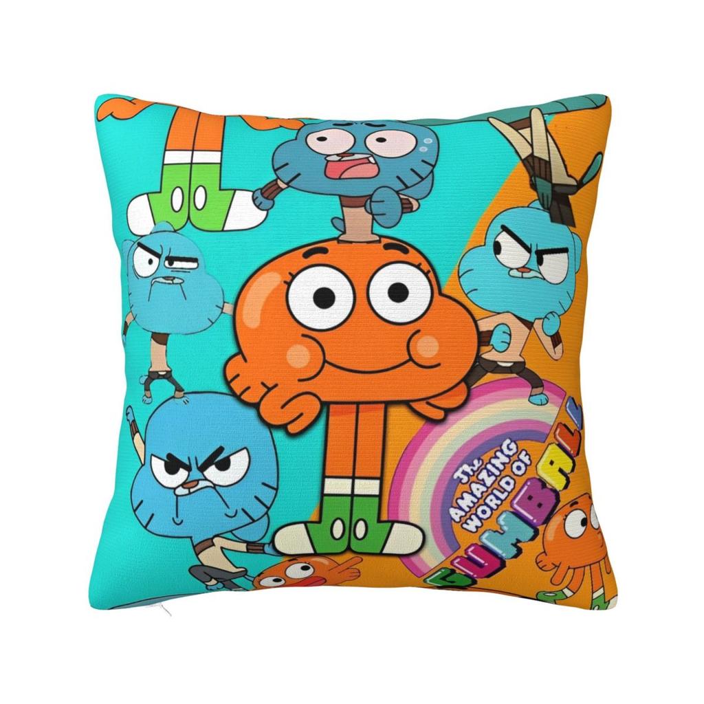 Cartoon Game Gumballs Square Pillowcases Seat Cushion Case Cute Decorative Pillowcase 45*45