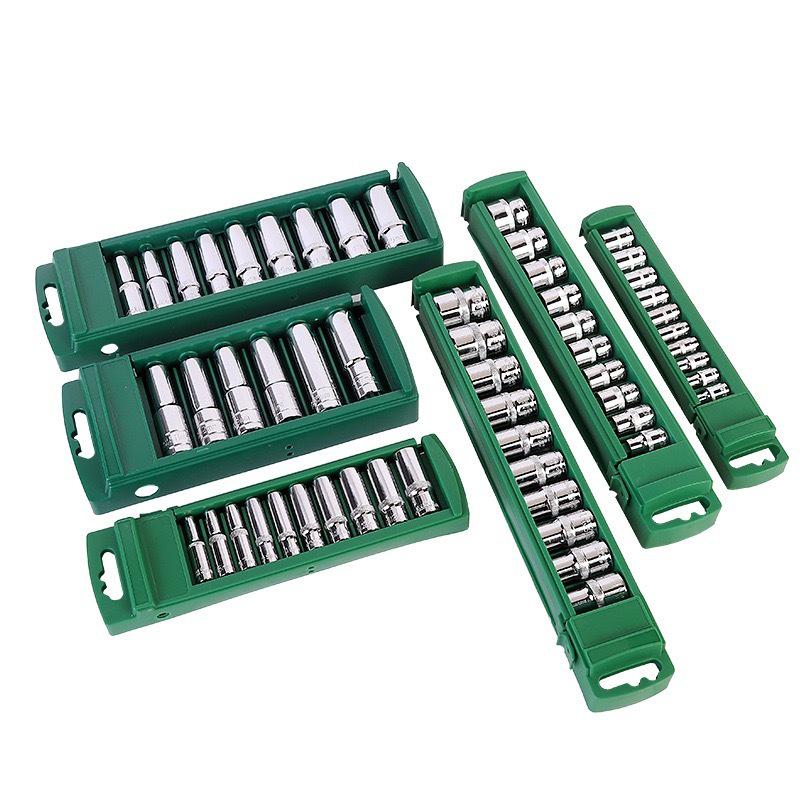 Hex Socket Set: 1/2" & 3/8" Electric Wrench Sockets with Large, Medium, Small Fly Heads, Includes Storage for Auto Repair