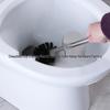 Stainless Steel Toilet Brush, Detachable & Washable, Wall-Mountable & Floor-Standing, Long Handle for Bathroom Use.