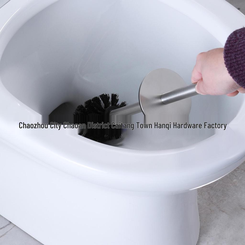 Stainless Steel Toilet Brush, Detachable & Washable, Wall-Mountable & Floor-Standing, Long Handle for Bathroom Use.