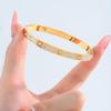 Starry Sky Silver Titanium Steel Bracelet for Women - High-End, Versatile, Full Diamond, Non-Fading Fashion Accessory