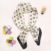 Small 70cm Sunflower Print Silk Satin Square Scarf for Women - Versatile and High-End Accessory