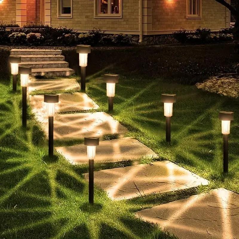 Outdoor Solar Garden Lights Auto On Off Pathway Lights for Yard Lawn Walkway Driveway Landscape Lighting  Clearance