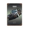 Metal Tin Poster 80s GTI Sports Classic Car Retro Metal Tin Sign Plaque Poster for Bar Club Wall Home Vintage Wall Plate Pendant