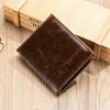 High End Leather Men's Wallet With Flip Up Card Slot Cowhide Fashionable Versatile Business