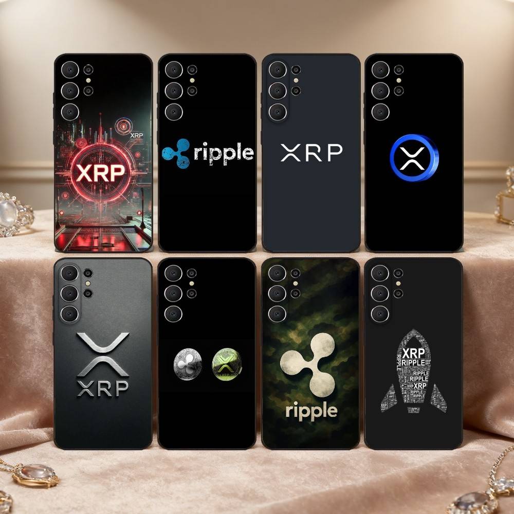 X-Xrp-Crypto R-Ripple Phone Case For Samsung S25,24,23,22,30,21,10,9,Ultra,Plus,Lite,FE Soft Black Case