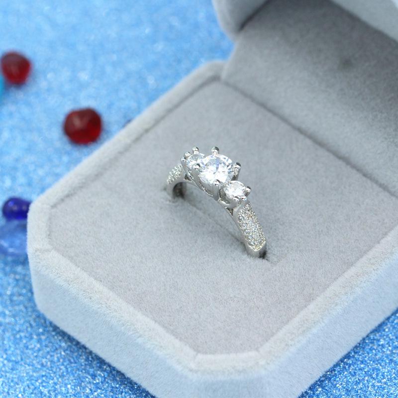 Sace Gems Klassisk kobberlegering sirkonring damesmykker bryllupsløftefestgave