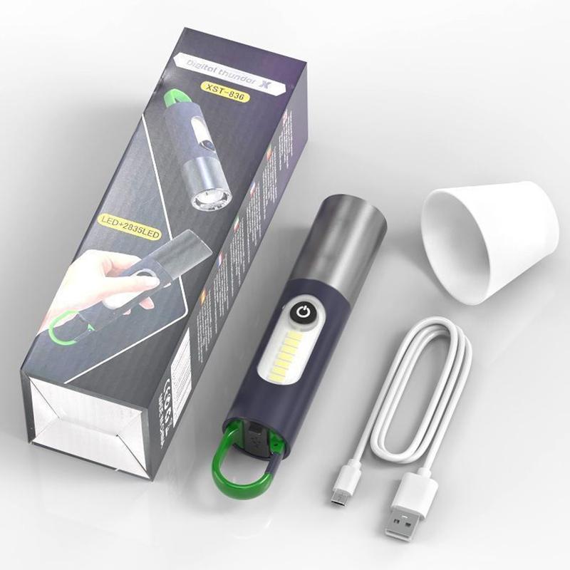 Zoomable Led Flashlight Powerful Rechargeable Tactical Flashlight Outdoor Tent Lantern Floodlight Torch For Camping Fishing Hunt