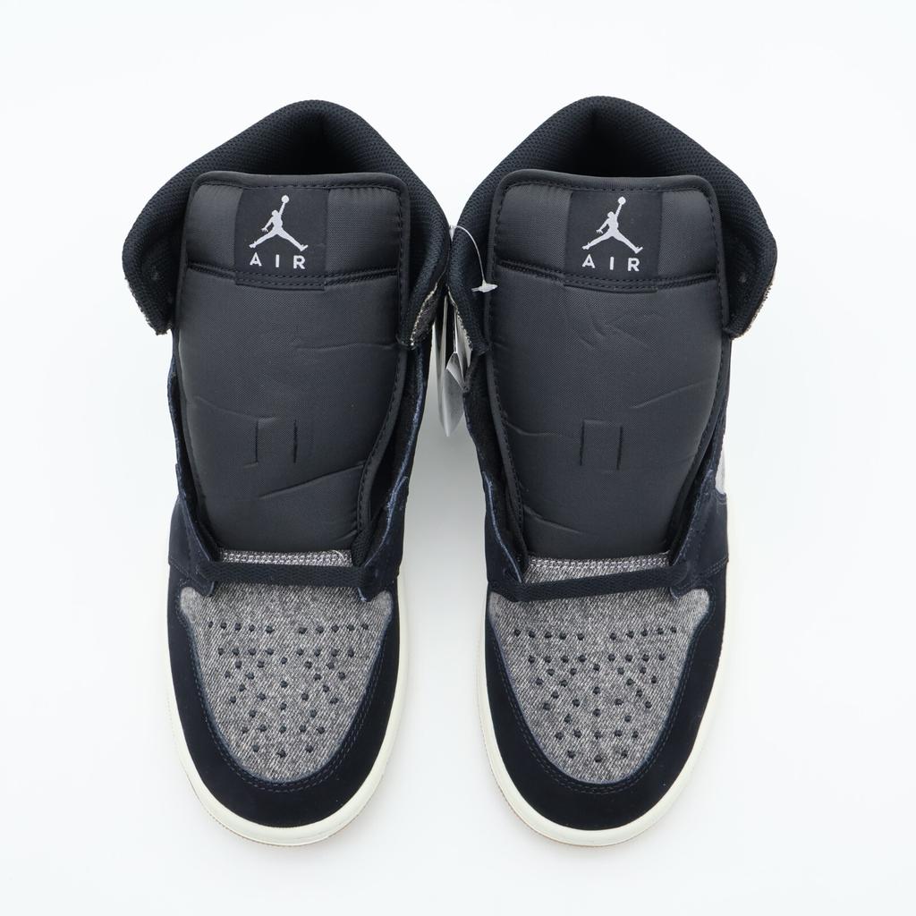 HJ4363-001 Nike Air Jordan 1 Mid Black Denim (Men's)