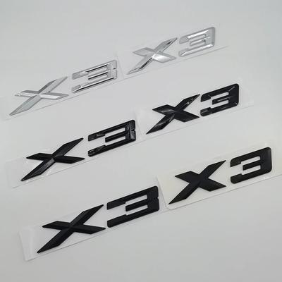 New 3D ABS Chrome Black Matte X3 Logo Nameplate Sticker Rear Trunk Emblem Badge Decals For BMW F25 E83 G01 M40i Car Accessories Tu2