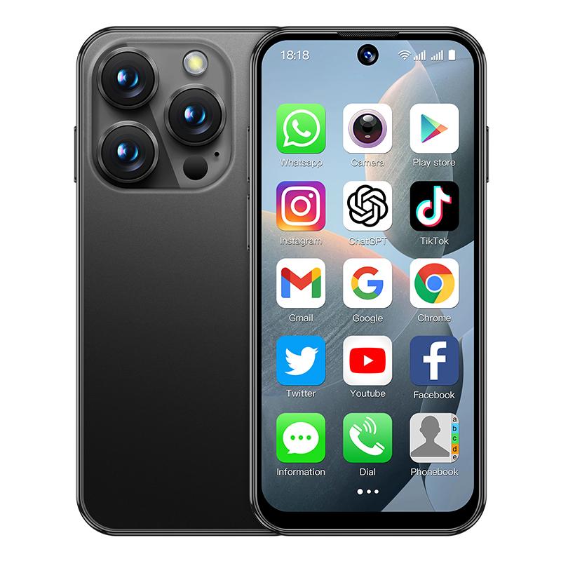 

SOYES XS19 3G Міні-смартфон 3,88 дюйма HD MTK 2 ГБ ОЗП 16 ГБ ПЗП Dual SIM Dual Standby 5 МП Задня камера 2000 мАг Android 10.0 Портативний мобільний телефон чорний