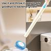 Disposable Toilet Brush Head with Sealed Odor-Proof Storage Bucket Wall-Mounted Ergonomic Handle Bathroom Brush Set