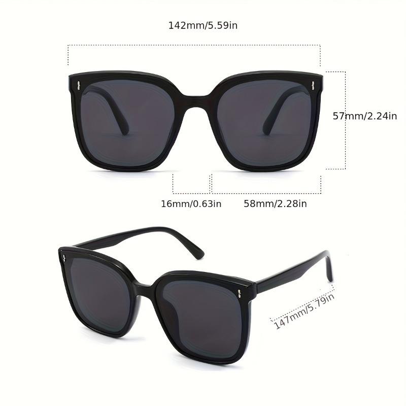 New Korean-Style Fashionable Oversized Black Glasses  Perfect for Those with a Larger Face Ideal for Driving And Outings