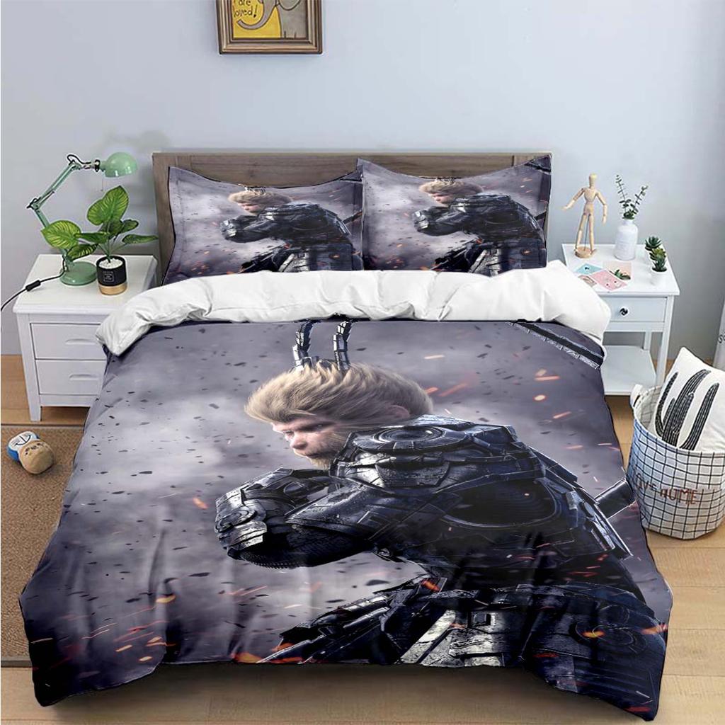 Exquisite Role The Monkey King Printed Bedding Sets Exquisite Set Duvet Cover Bed Comforter Set Bedding Set Luxury Birthday Gift